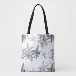 Starfish On The Sea Pattern Tote Bag