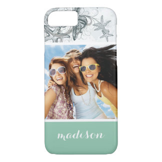 Starfish On The Sea Pattern | Your Photo & Name Case-Mate iPhone Case