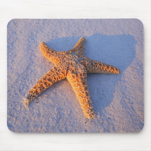 Starfish On White Sand Mouse Pad (Front)
