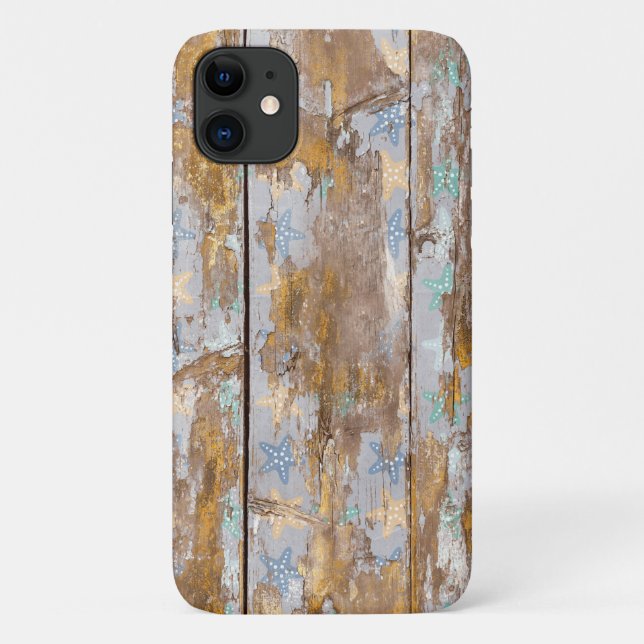 Starfish on Wood Case-Mate iPhone Case (Back)