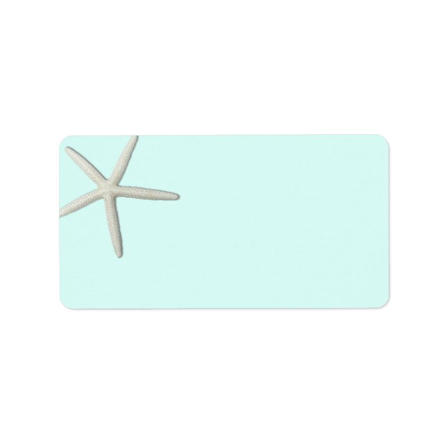 Starfish, Pale Mint Printable Address Labels (Front)