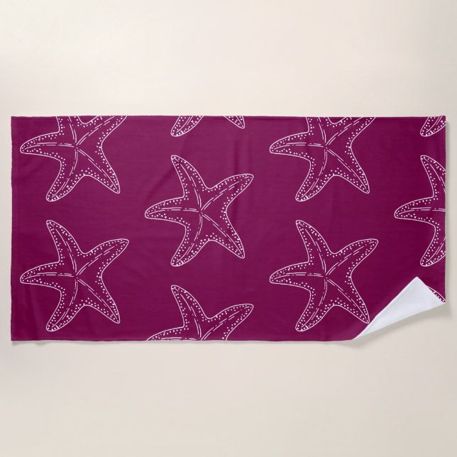 Starfish pattern beach towel (Front)