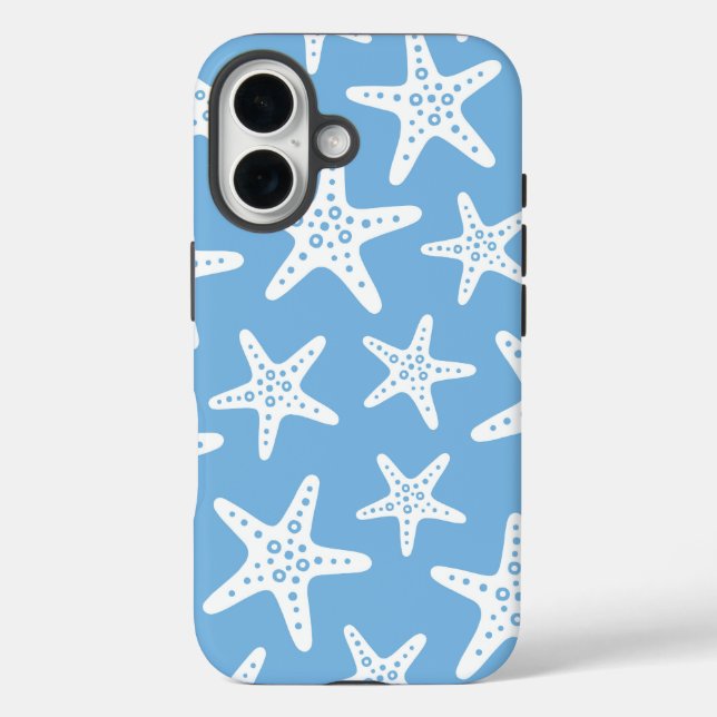Starfish Pattern Blue Case-Mate iPhone Case (Back)
