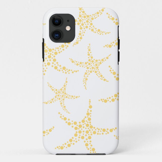 Starfish Pattern in Yellow and White. Case-Mate iPhone Case (Back)