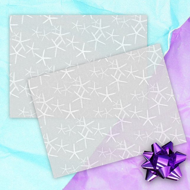 Starfish Pattern Silver Grey Tissue Paper (Creator Uploaded)
