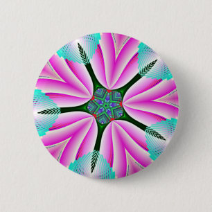 Starfish pentagon 6 cm round badge