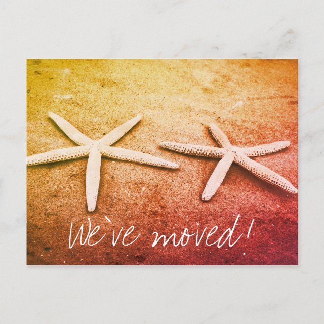 Starfish photo moving postcards for new address (Front)