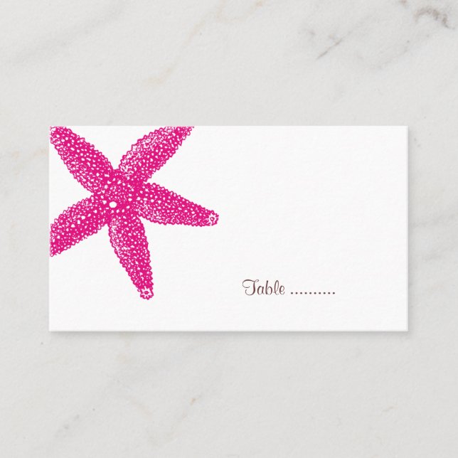 Starfish Place Card (Front)