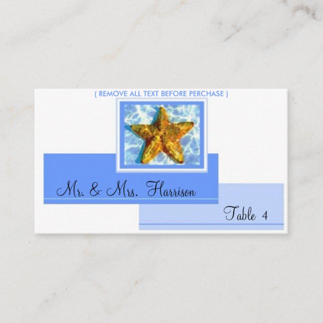 Starfish place cards (Front)