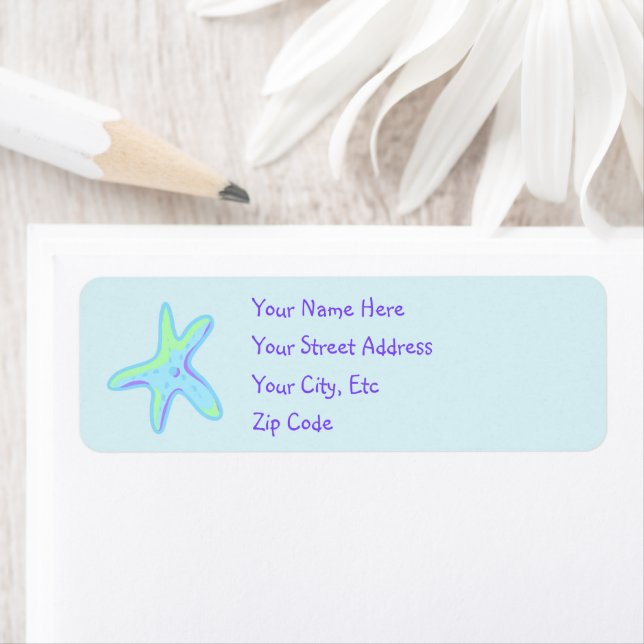 Starfish Return Address Labels (Insitu)