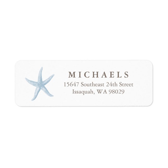 Starfish Return Address Labels (Front)