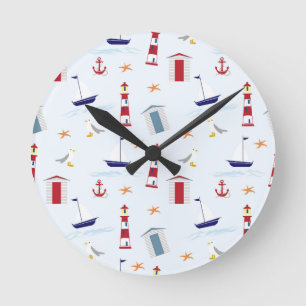 starfish round clock
