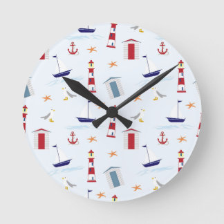 starfish round clock