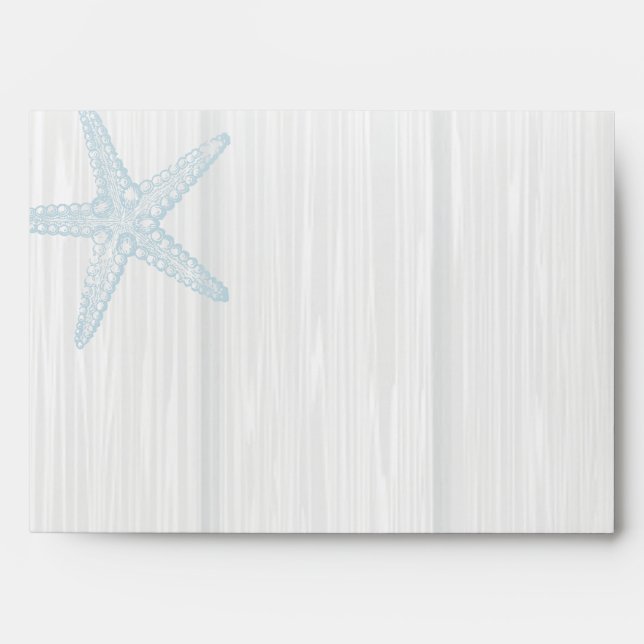 Starfish Rustic Beach Blue Vintage Tropical Envelope (Front)