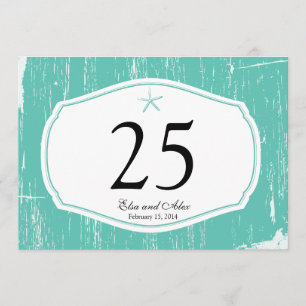 Starfish Rustic Beach Table Number