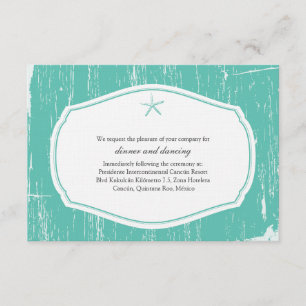 Starfish Rustic Beach Wedding Enclosure Card