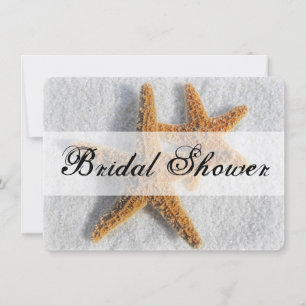 Starfish Sand Beach Ocean Theme Bridal Shower Invitation