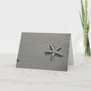 Starfish Sand Beach Photograph Card