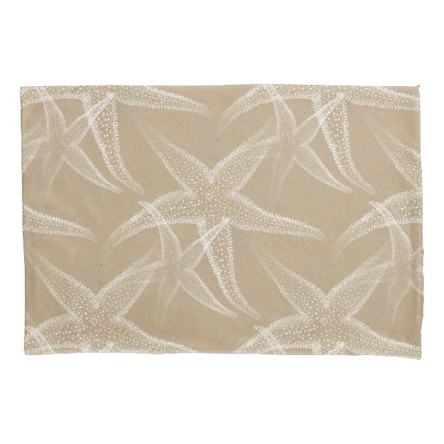 Starfish Sand Beige Beach Pillowcase (Front)