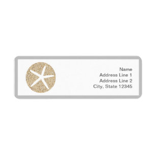 Starfish Sand Dollar Beach Address Envelope Labels