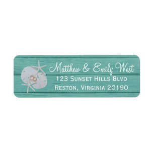 Starfish Sand Dollar Wedding Address Labels