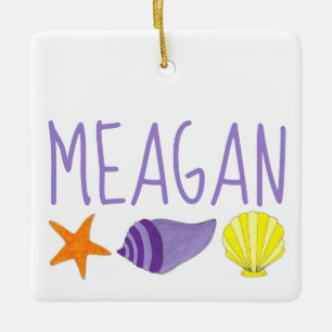 Starfish Sea Shells Seashore Beach House Vacation Ceramic Ornament