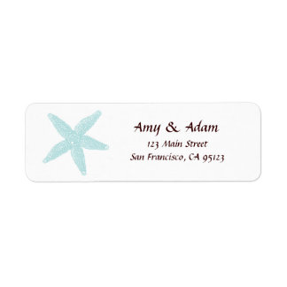 Starfish Seashell Return Address Label