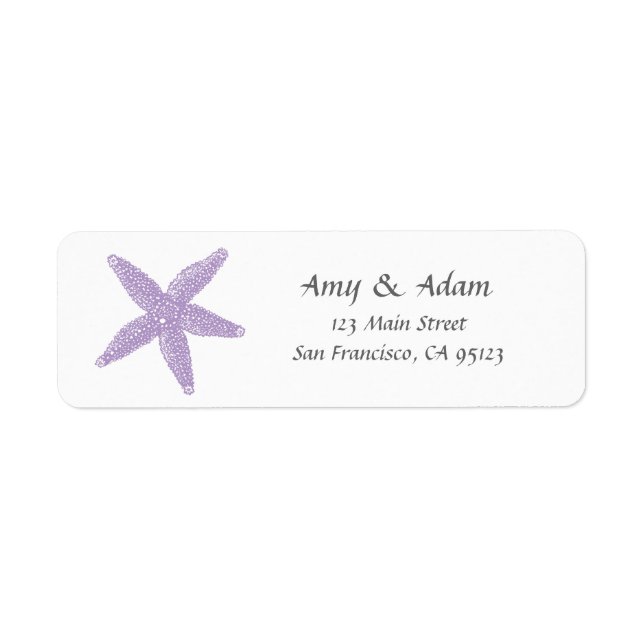 Starfish Seashell Return Address Label (Front)