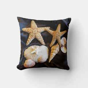 starfish seashells sealife beach still life photo cushion