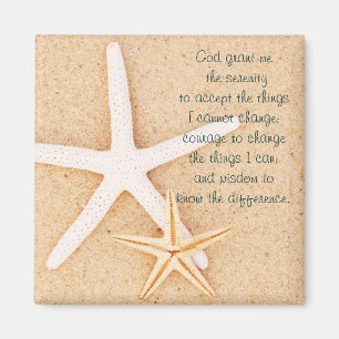 Starfish Serenity Prayer Magnet