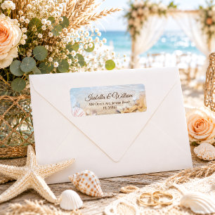 Starfish Shells Ocean Beach Wedding Address
