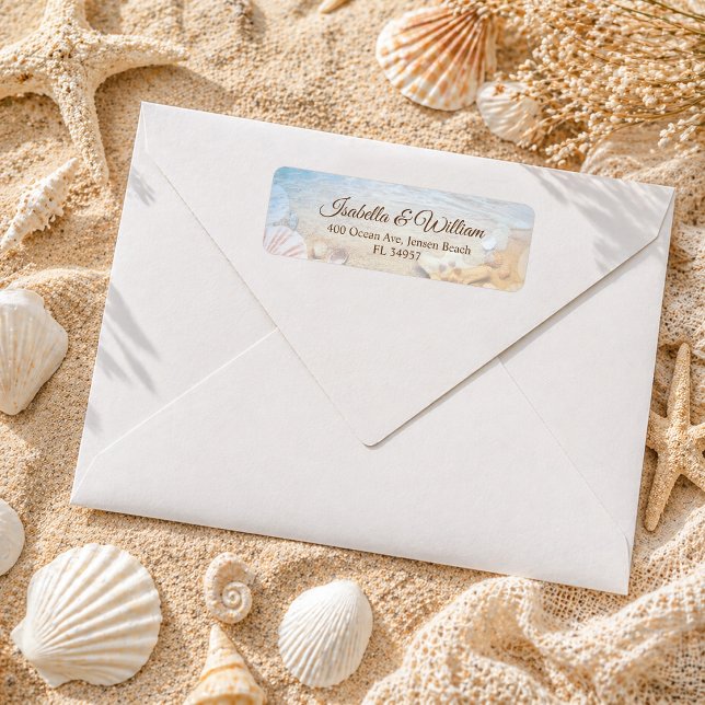 Starfish Shells Ocean Beach Wedding Address (Creator Uploaded)