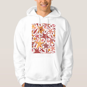 Starfish Shells: Scandinavian Sea Pattern Hoodie