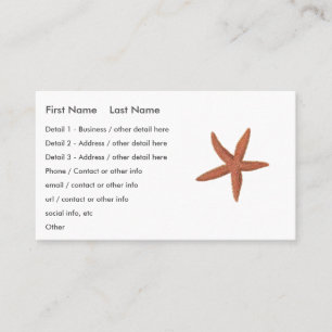 Starfish - Sherman Denton Fish Lithograph Business Card