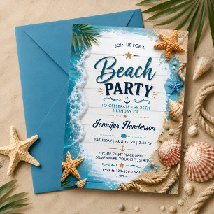 Starfish Shore Celebration Invitation