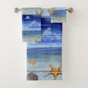 Starfish Sky Matching Bath Towel Set by Yotigo