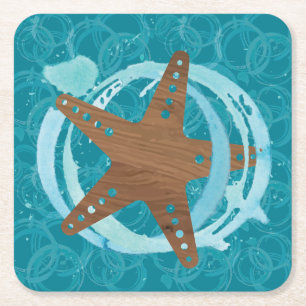 Starfish Splash Paper Coaster