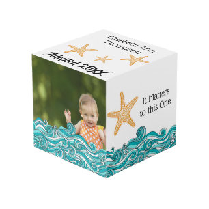 Starfish Story Adoption Party Centerpiece Cube