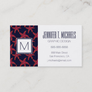 Starfish Style Pattern Business Card
