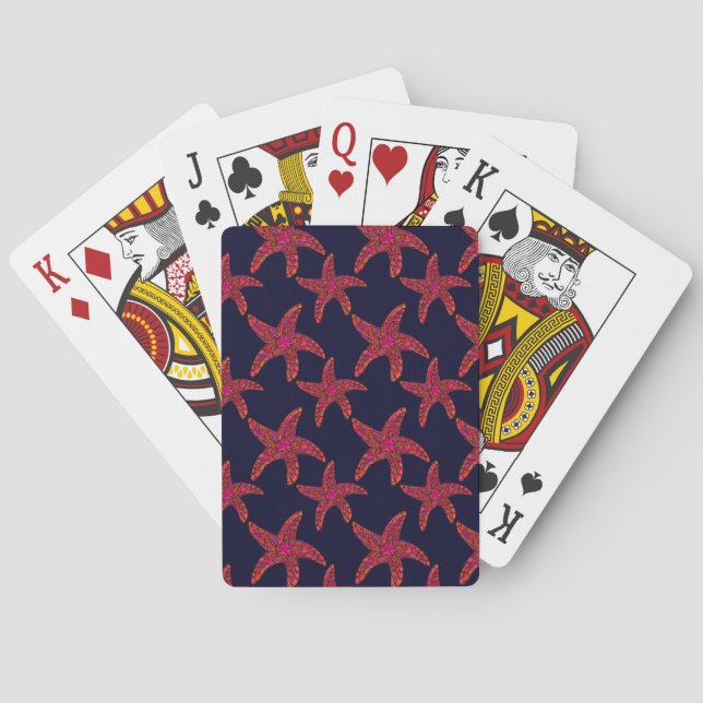 Starfish Style Pattern Playing Cards (Back)