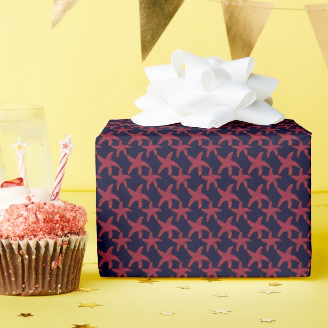 Starfish Style Pattern Wrapping Paper (Birthday Party)