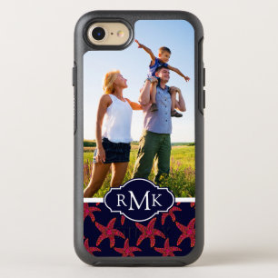 Starfish Style Pattern   Your Photo & Monogram OtterBox Symmetry iPhone 8/7 Case