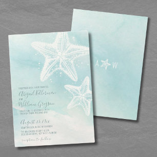 Starfish Summer Beach Wedding Invitation