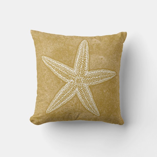 Starfish Tan Sand Cushion (Front)