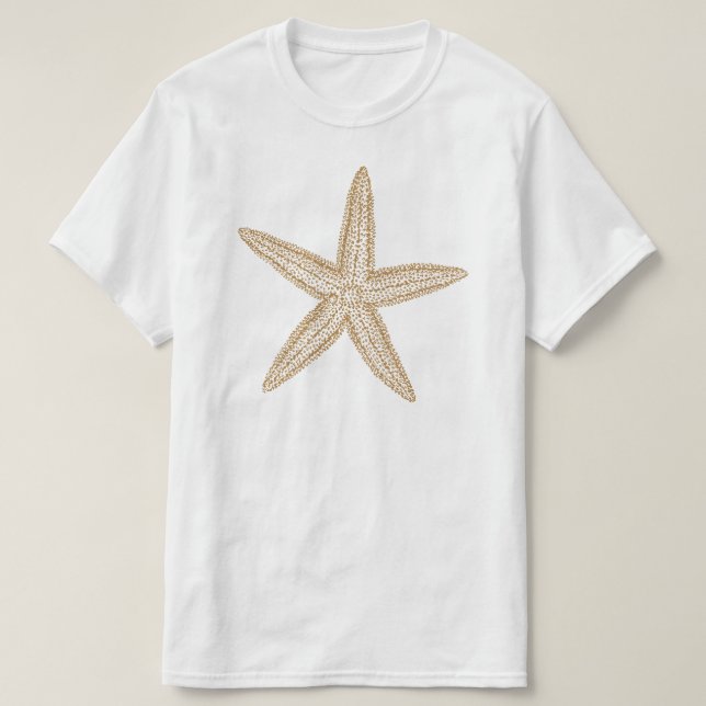 Starfish Tan Sand T-Shirt (Design Front)