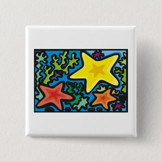Starfish Trio 15 Cm Square Badge