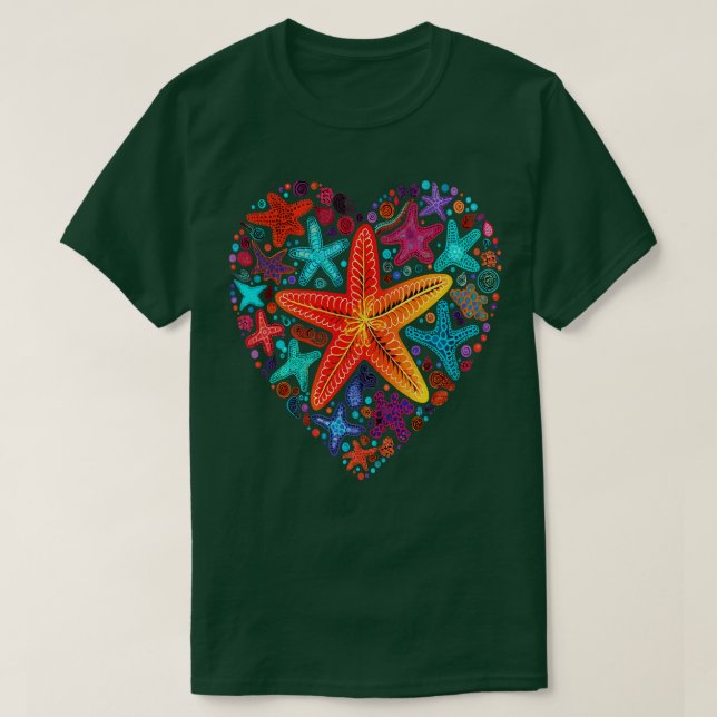 Starfish Valentine Day T-Shirt (Design Front)