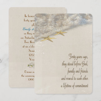 Starfish Vow Renewal for 40th Anniversary Invitation