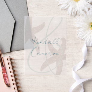 Starfish Wedding Bride and Groom Names Vellum Invitations