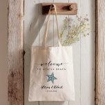 Starfish Wedding Welcome Bag, Grey Blue Tote Bag<br><div class="desc">Fill this lovely bag with your favourite treats to welcome guests to your wedding!</div>